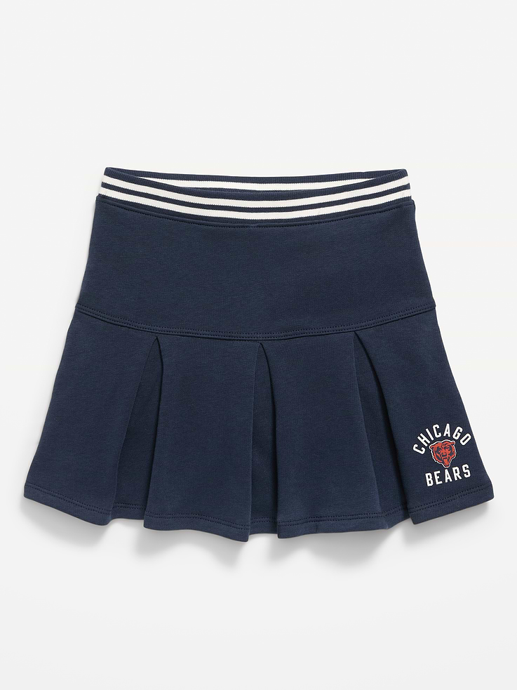 Image 2 of 4, Chicago Bears French Terry Pleated Skort for Toddler Girls