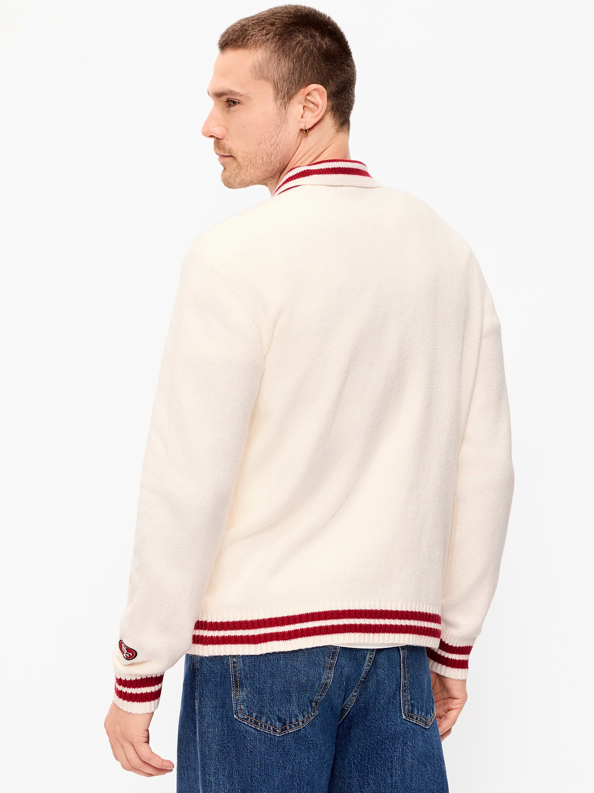 Image number 2 showing, San Francisco 49ers Collared Sweater for Men