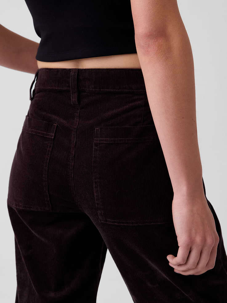 Image number 5 showing, Mid Rise Corduroy Relaxed Flare Pants