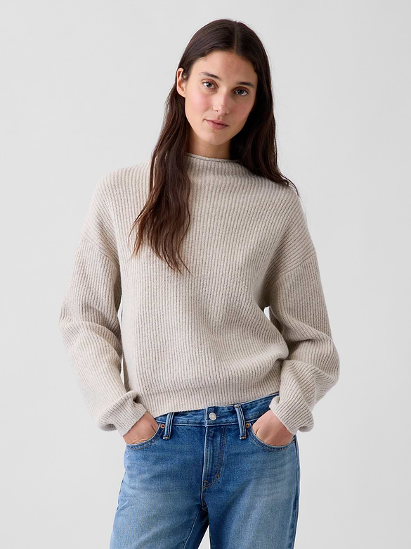 CashSoft Oversized Rollneck Sweater