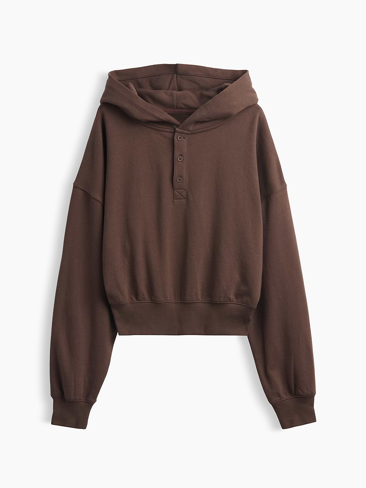 Image number 6 showing, VintageSoft Oversized Henley Hoodie