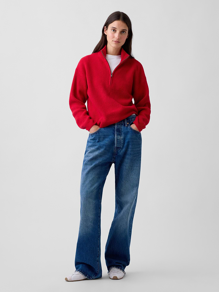 Image 2 of 5, CashSoft Half-Zip Pullover