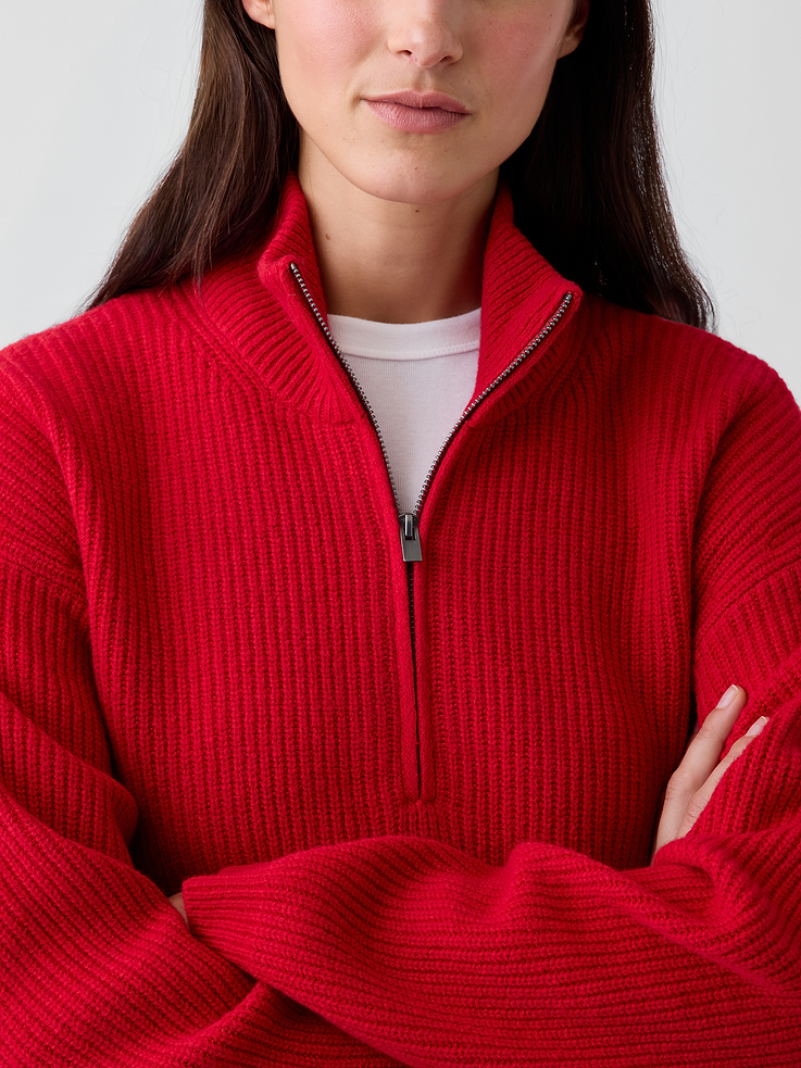 Image 4 of 5, CashSoft Half-Zip Pullover