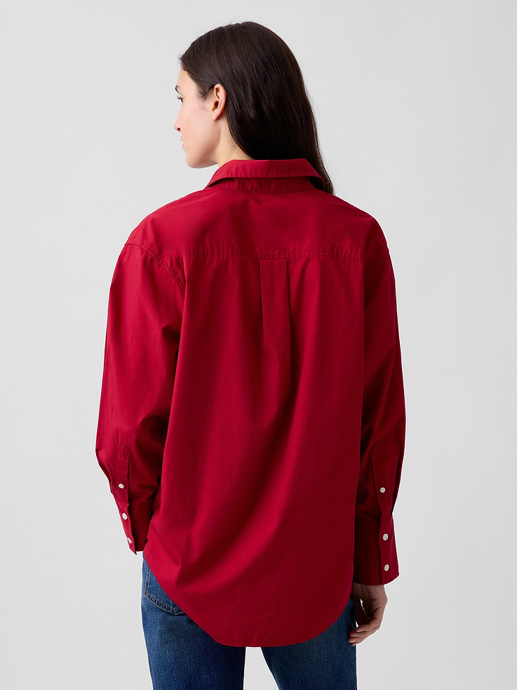 Image 3 of 5, Organic Cotton Poplin Big Shirt