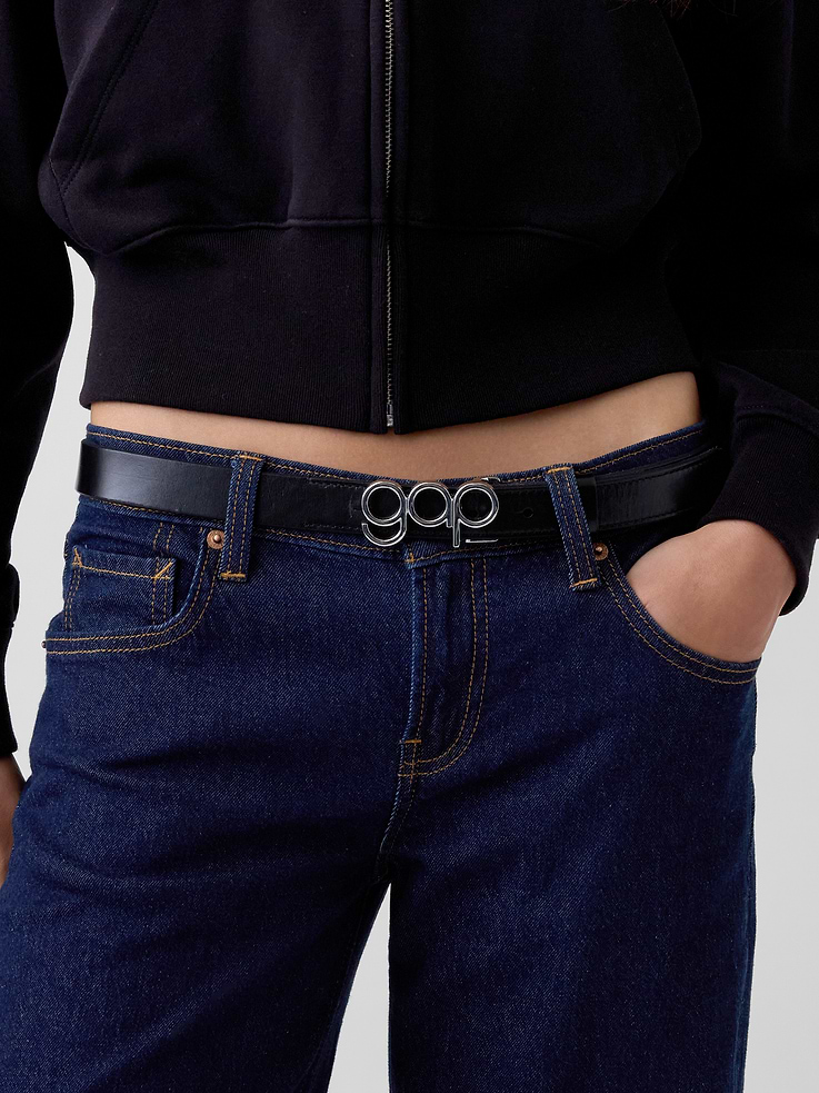 Image number 5 showing, 100% Leather Bubble Logo Belt