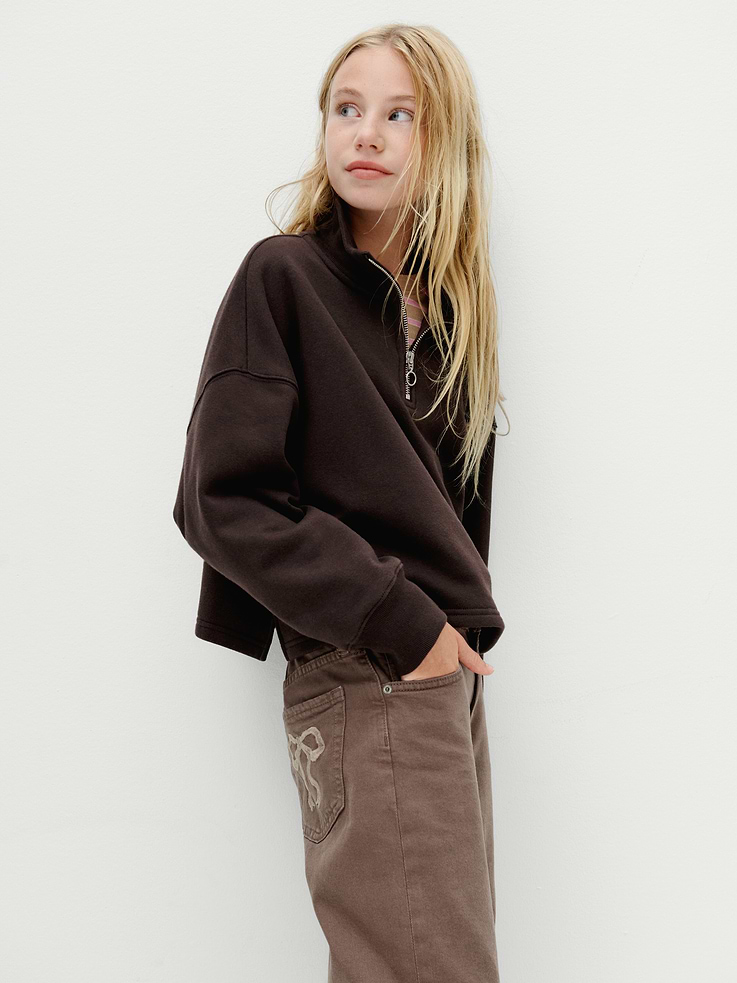 Image 6 of 6, Kids VintageSoft Oversized Quarter-Zip Pullover