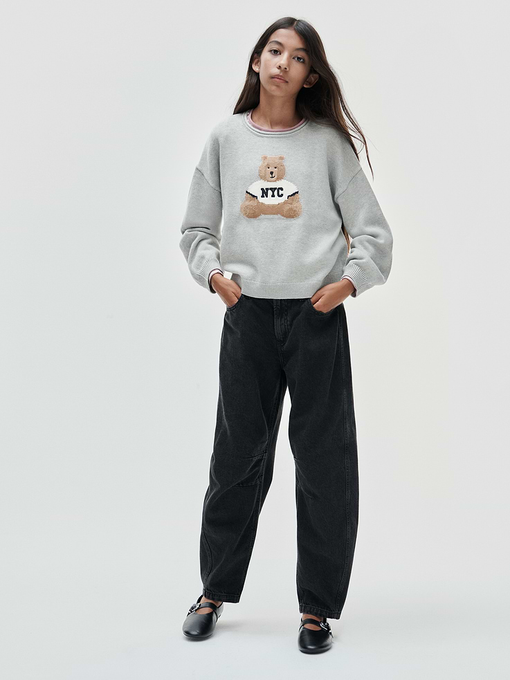 Image number 7 showing, Kids High Rise Barrel Jeans