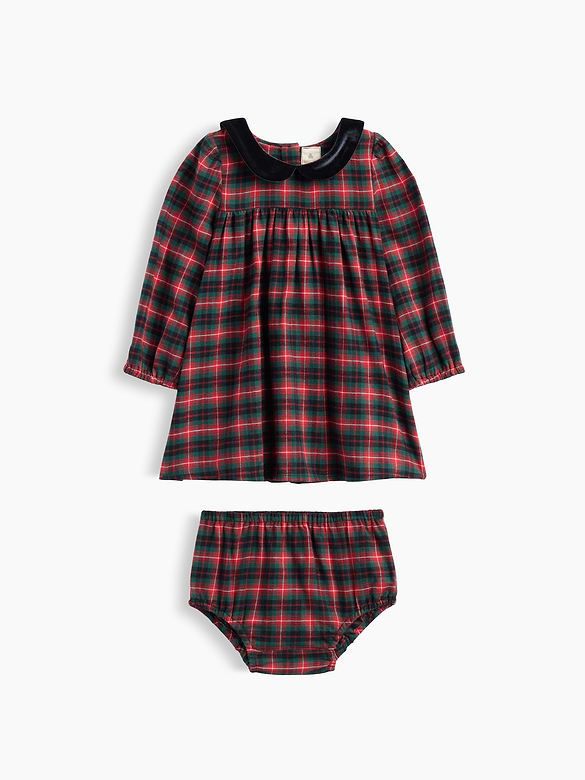 Baby Two-Piece Plaid Outfit Set