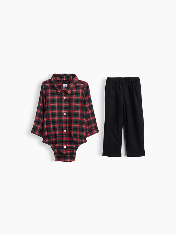 Baby Brannan Bear Two-Piece Flannel Outfit Set