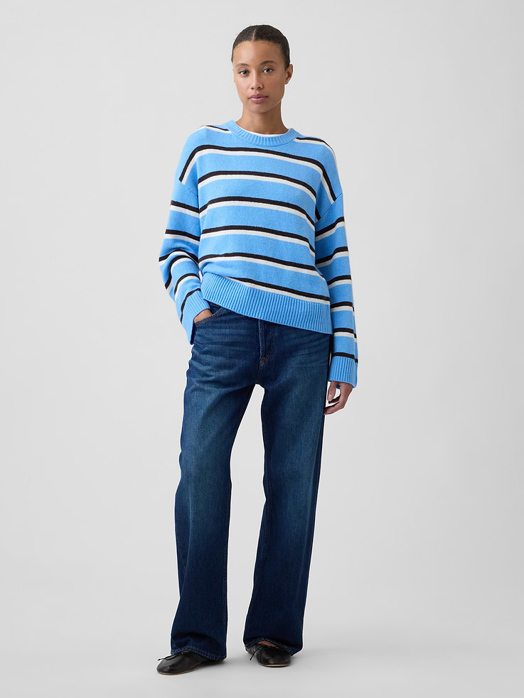 Image 3 of 5, Cashsoft Relaxed Crewneck Sweater