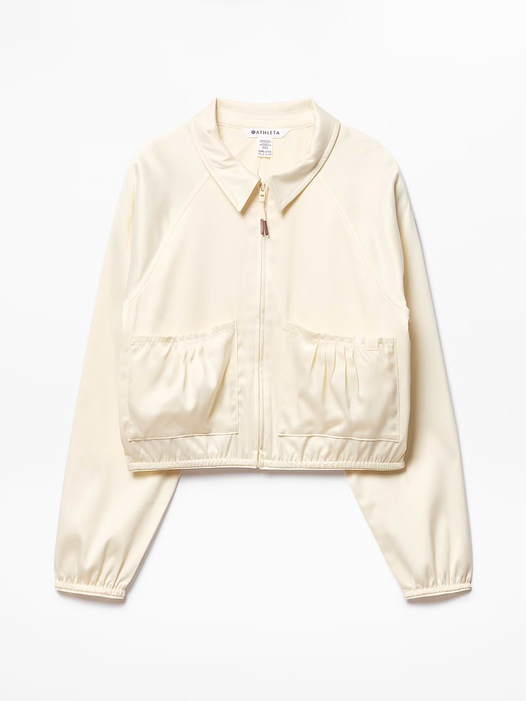 Image number 4 showing, Athleta Girl Pleat Perfect Satin Jacket