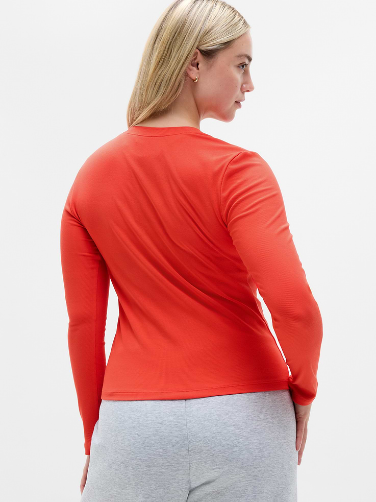 Image 6 of 7, Signature Rib V-Neck Top