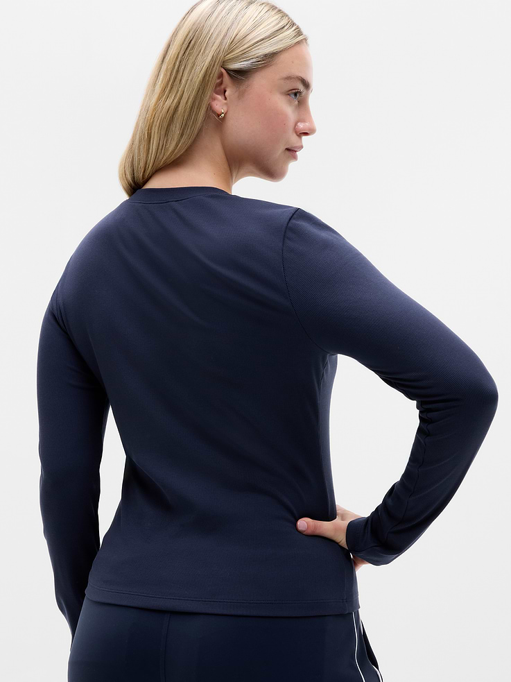 Image 6 of 7, Signature Rib V-Neck Top