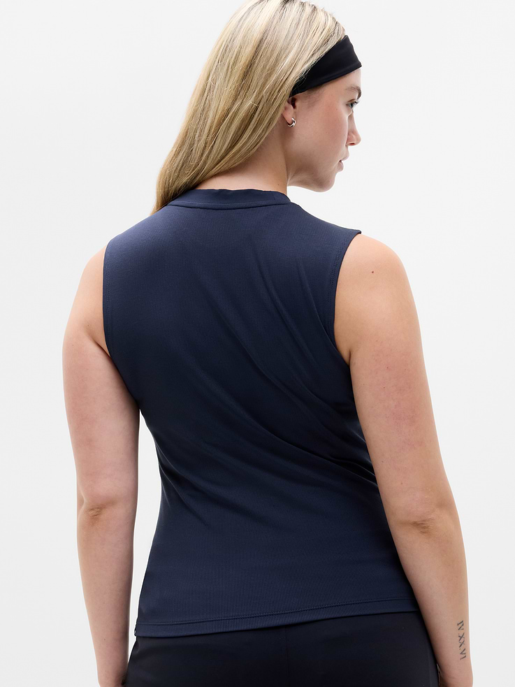 Image 6 of 6, Signature Rib V-Neck Muscle Tank