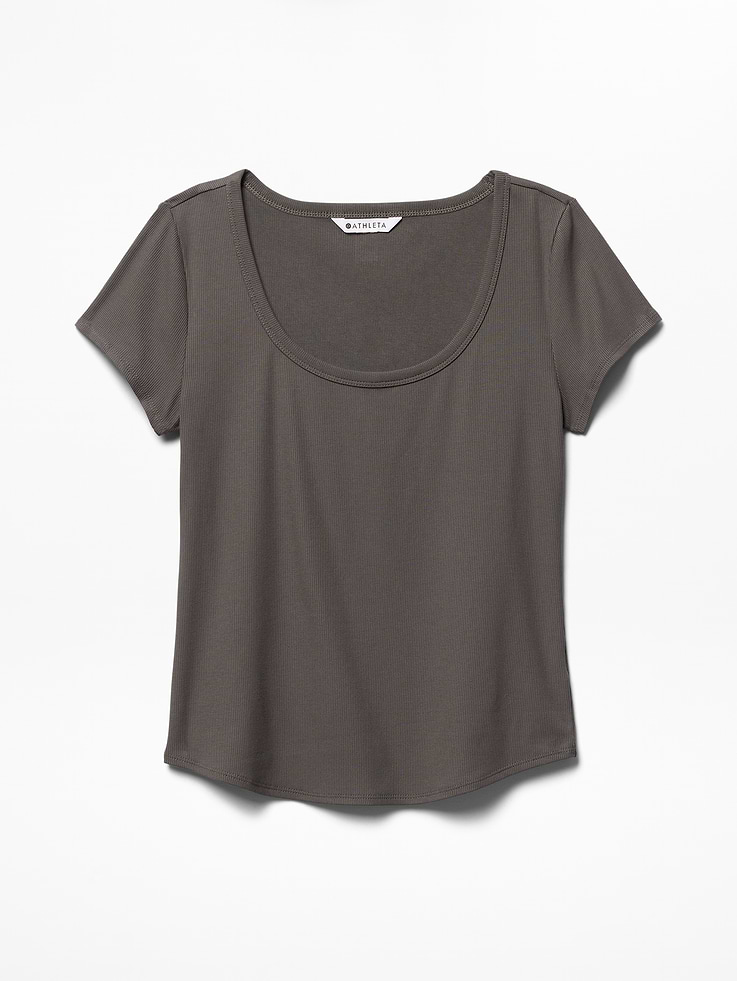 Image 7 of 7, Signature Rib Scoop Tee