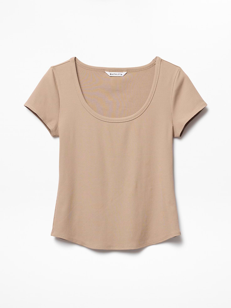 Image 7 of 7, Signature Rib Scoop Tee