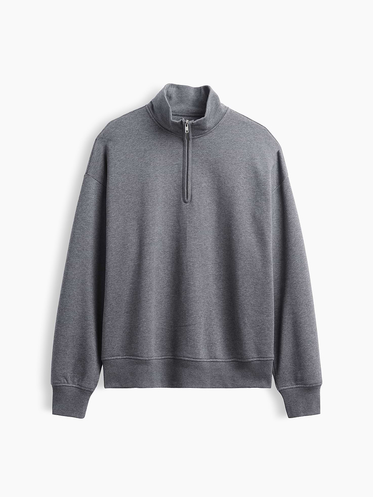 Image number 6 showing, Heavyweight Oversized Quarter-Zip Pullover