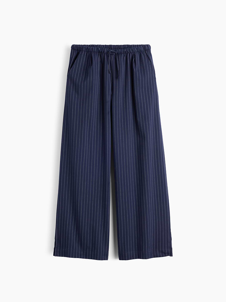 L'image numéro 2 présente Pantalon confort à jambe large à taille à cordon de serrage pour Enfant