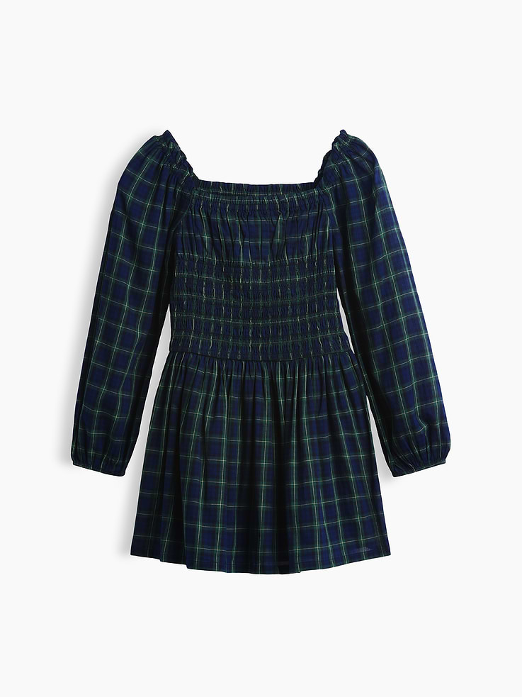 Image 2 de 5, Robe à taille smockée à carreaux pour Enfant