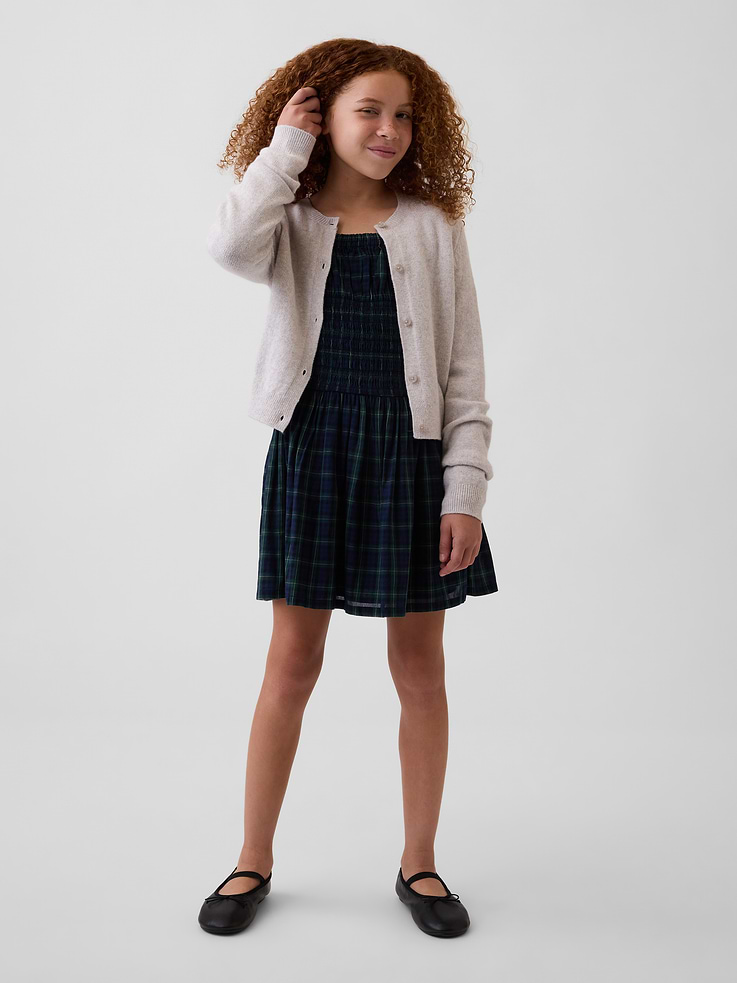 Image 4 de 5, Robe à taille smockée à carreaux pour Enfant