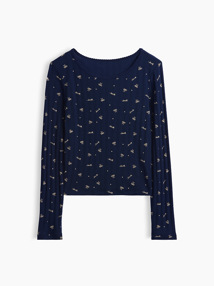 Image 2 of 4, Kids Pointelle T-Shirt