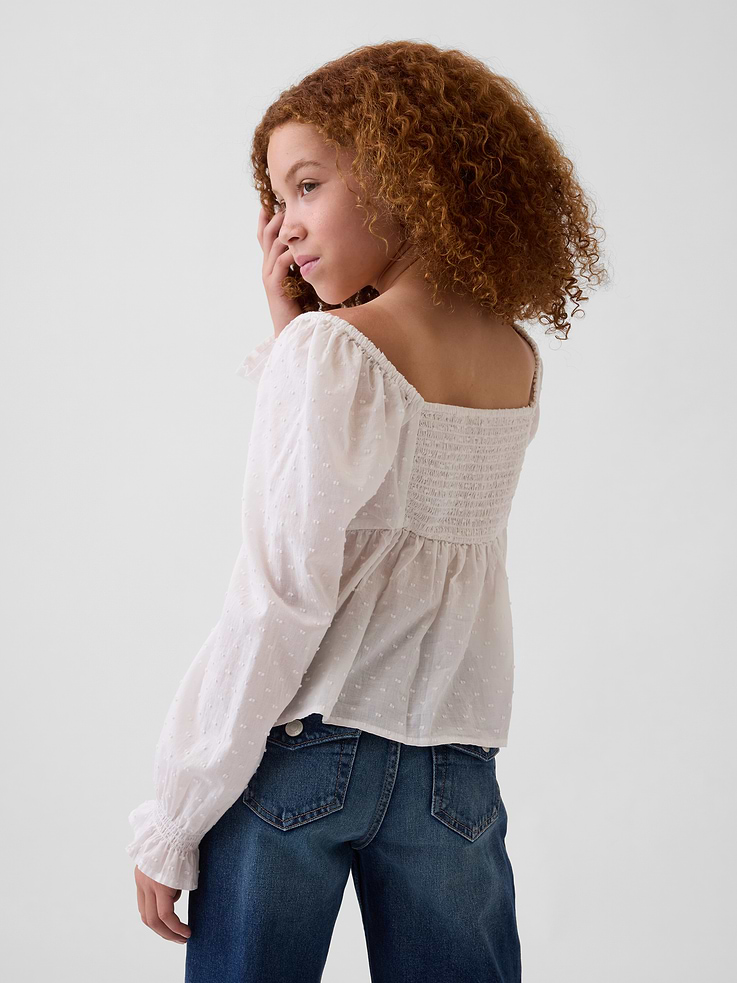 Image 3 de 5, Haut à taille empire à manches bouffantes pour Enfant