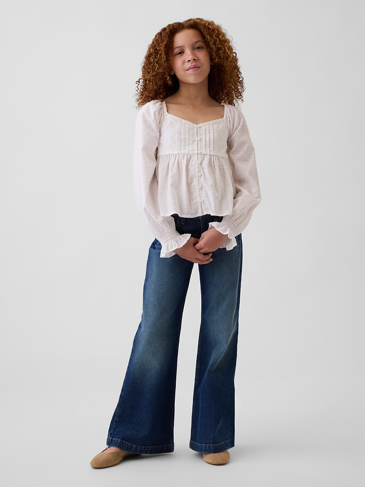 Image 4 de 5, Haut à taille empire à manches bouffantes pour Enfant