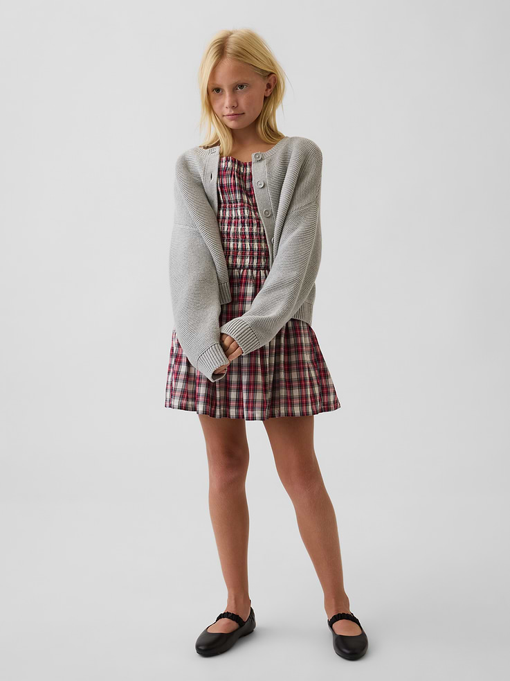 Image 4 de 5, Robe à taille smockée à carreaux pour Enfant