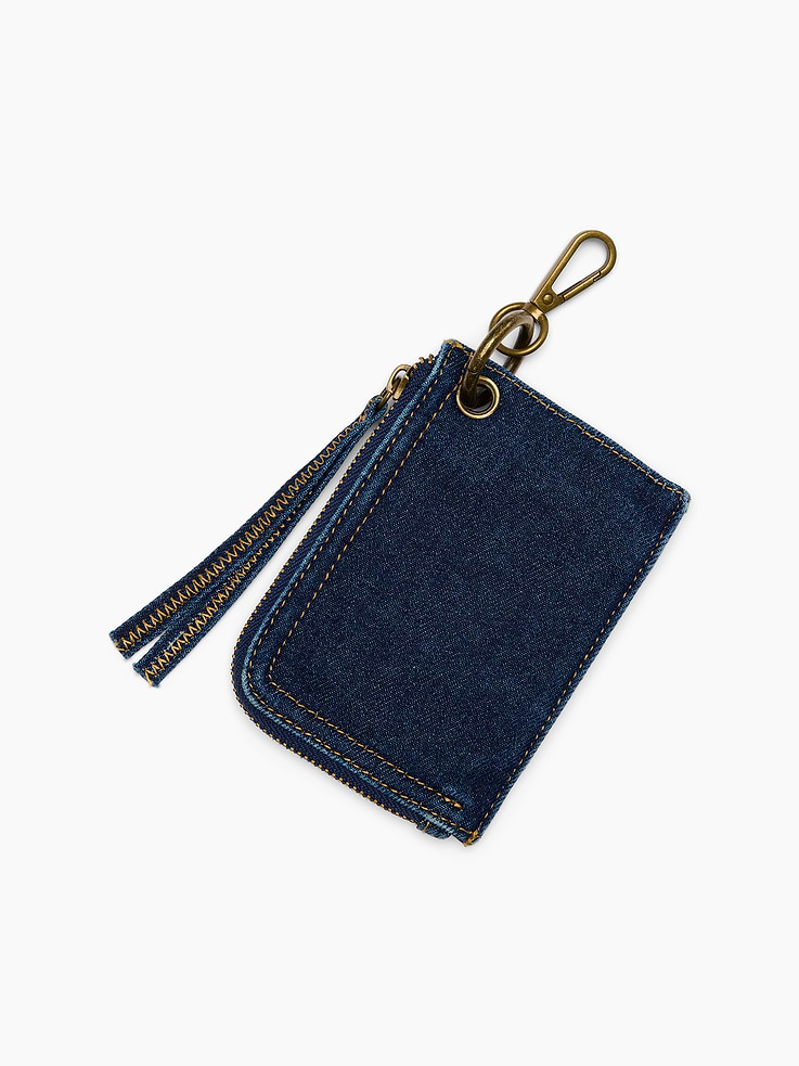 Image number 1 showing, Denim Card Case Bag Charm