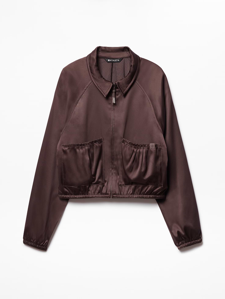 Image 4 of 4, Athleta Girl Pleat Perfect Satin Jacket