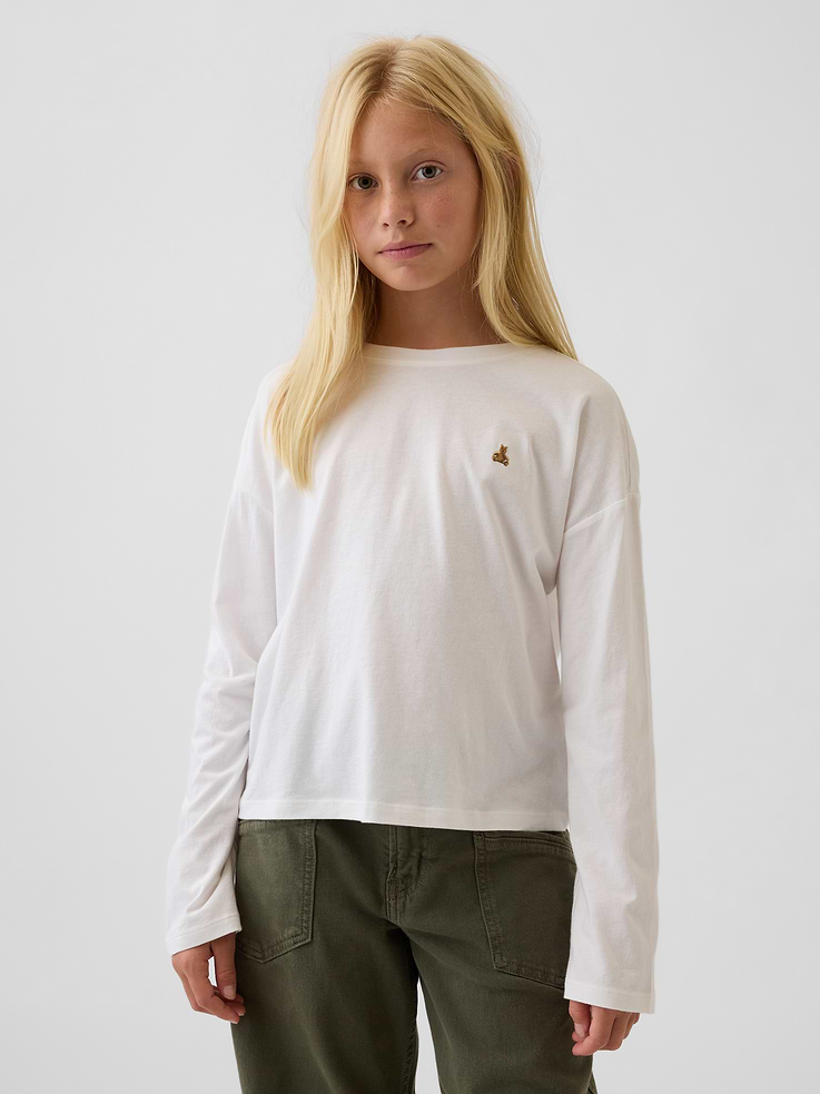 Image 1 of 4, Soft cotton jersey T-shirt. In an oversized fit., Crewneck., Long sleeves with drop shoulders., Embroidered Brannan Bear at chest., Product #1185496