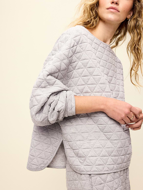 Quilted Bounce Boatneck Sweatshirt