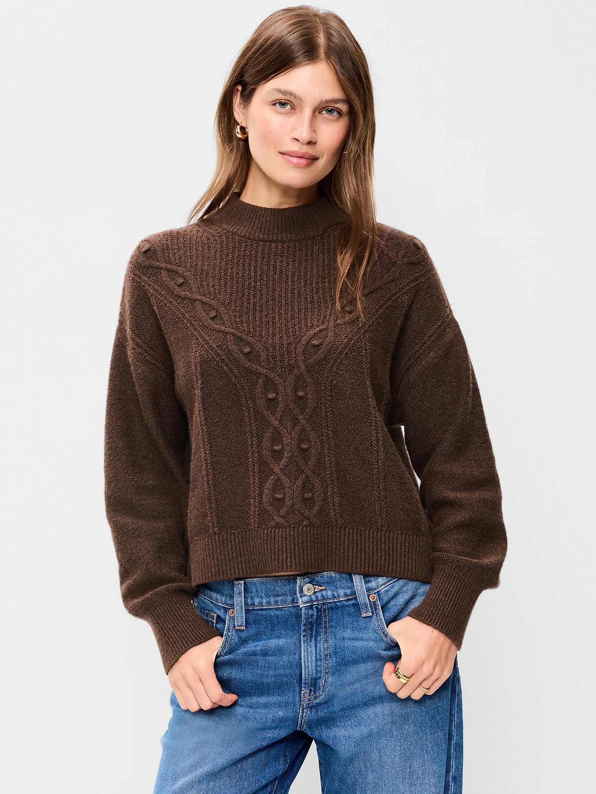 Image 1 of 1, Featuring SoSoft. Feels like cashmere, wears like a year-round fave., crew neck, long sleeves, drop shoulders, rib-knit cuffs and hem, Product #1182257