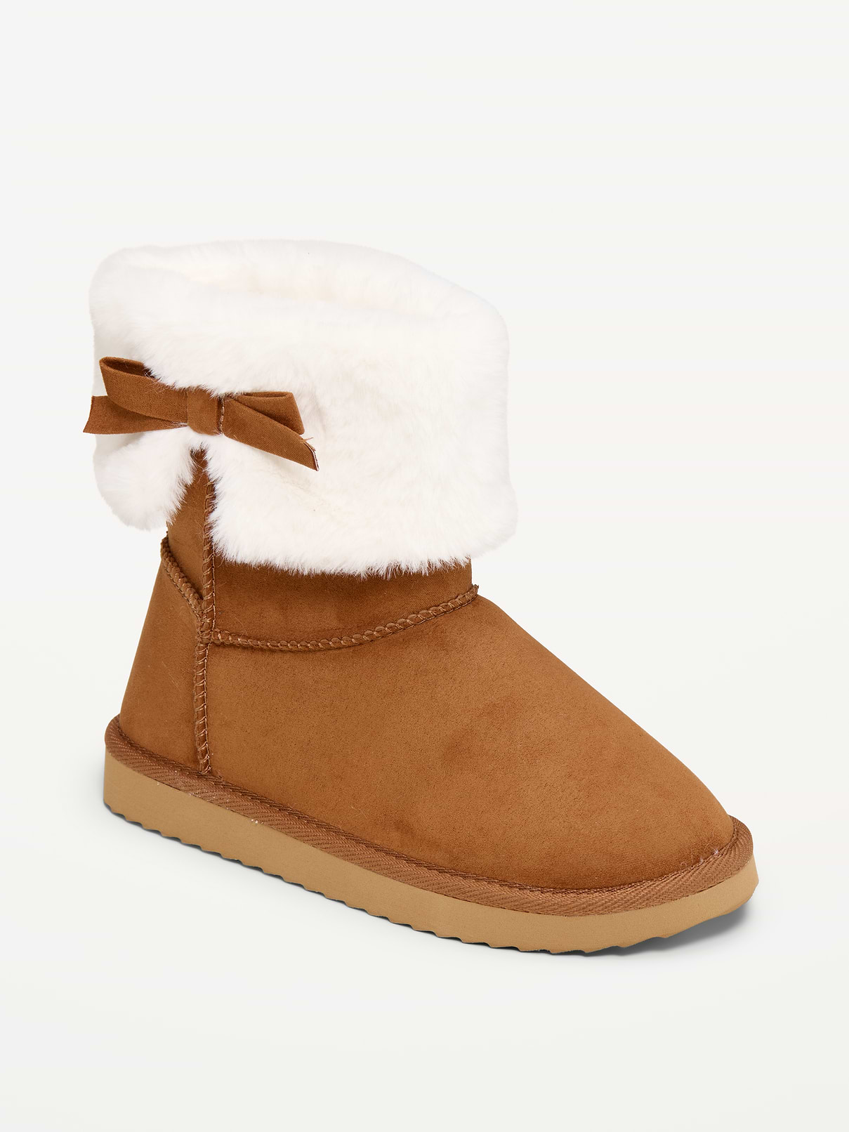 Image 1 of 4, rounded toe box, faux-fur collar, cushioned foot bed, faux fur lining, Product #1184168