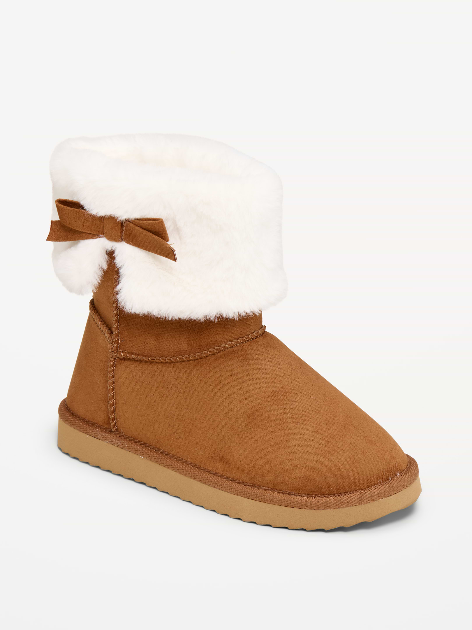 Image 1 of 4, rounded toe box, faux-fur collar, cushioned foot bed, faux fur lining, Product #1184168