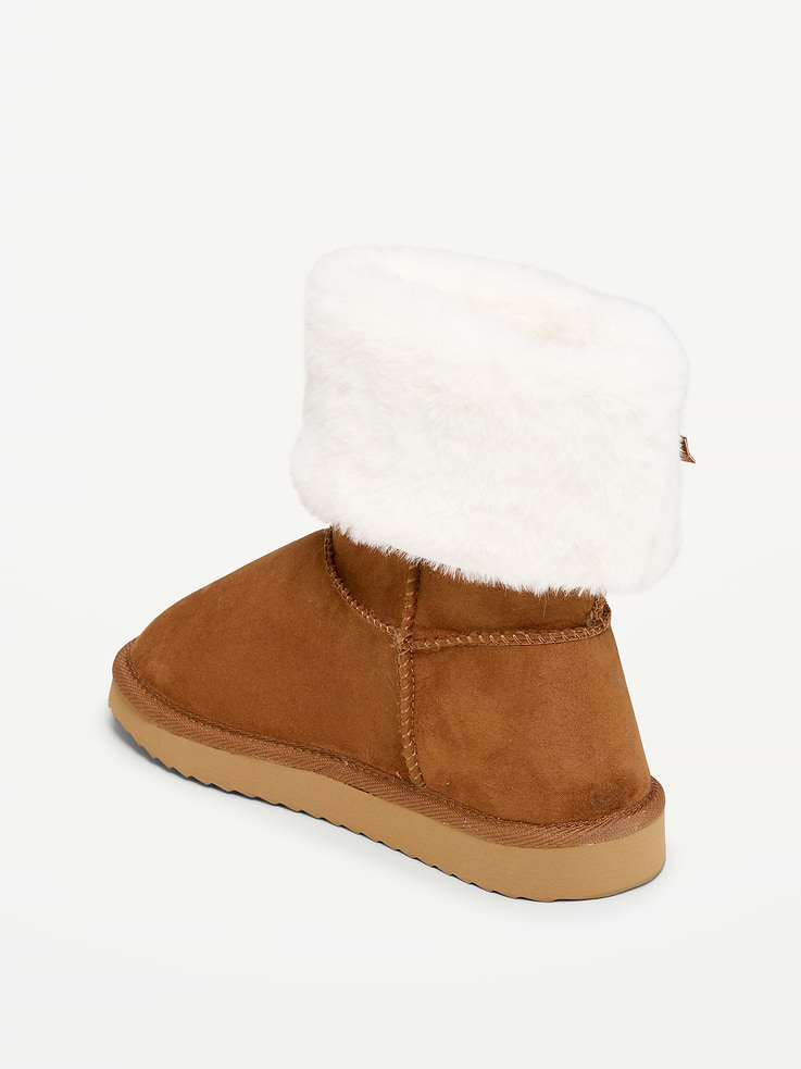 Image 4 of 4, Faux-Suede Booties for Girls