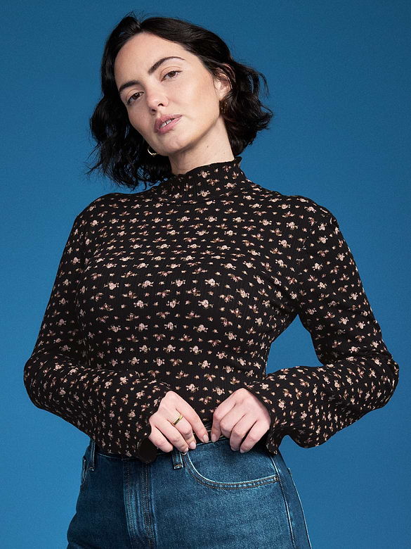 Old Navy x Altuzarra Long-Sleeve Ribbed Fitted Top