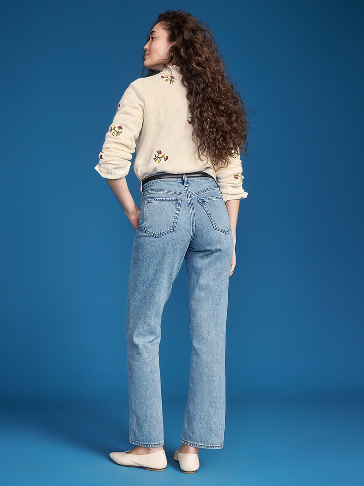Image 3 of 7, Old Navy x Altuzarra High-Waisted Straight Leg Jeans