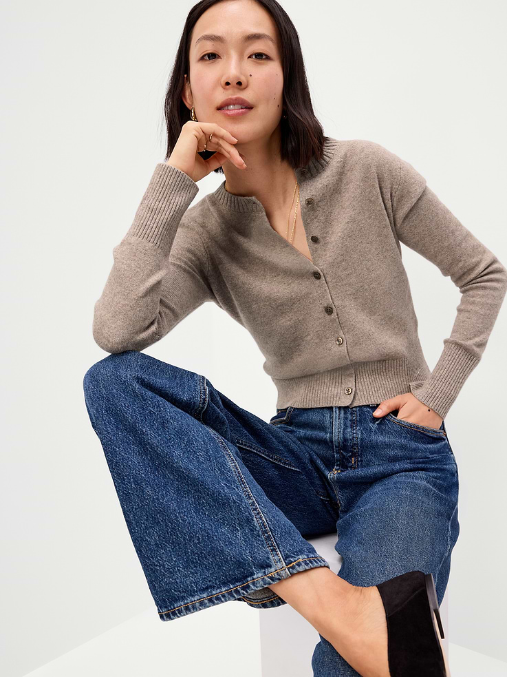 Image number 3 showing, SoSoft Cropped Crew-Neck Cardigan