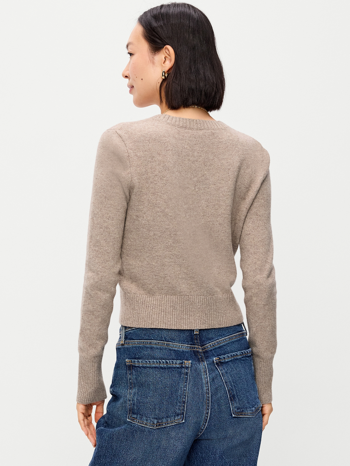 トップス SATUR (W) BASIC CREW NECK FINE CARDIGAN SoSoft Cropped Crew-Neck Cardigan | Old Navy
