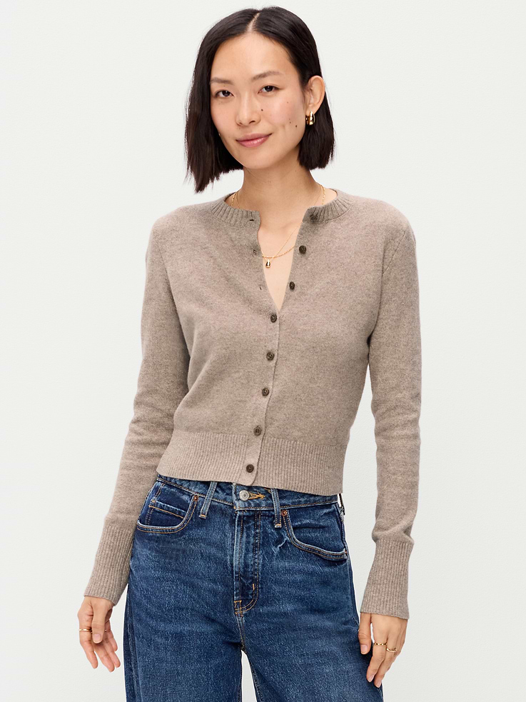 Image number 1 showing, SoSoft Cropped Crew-Neck Cardigan