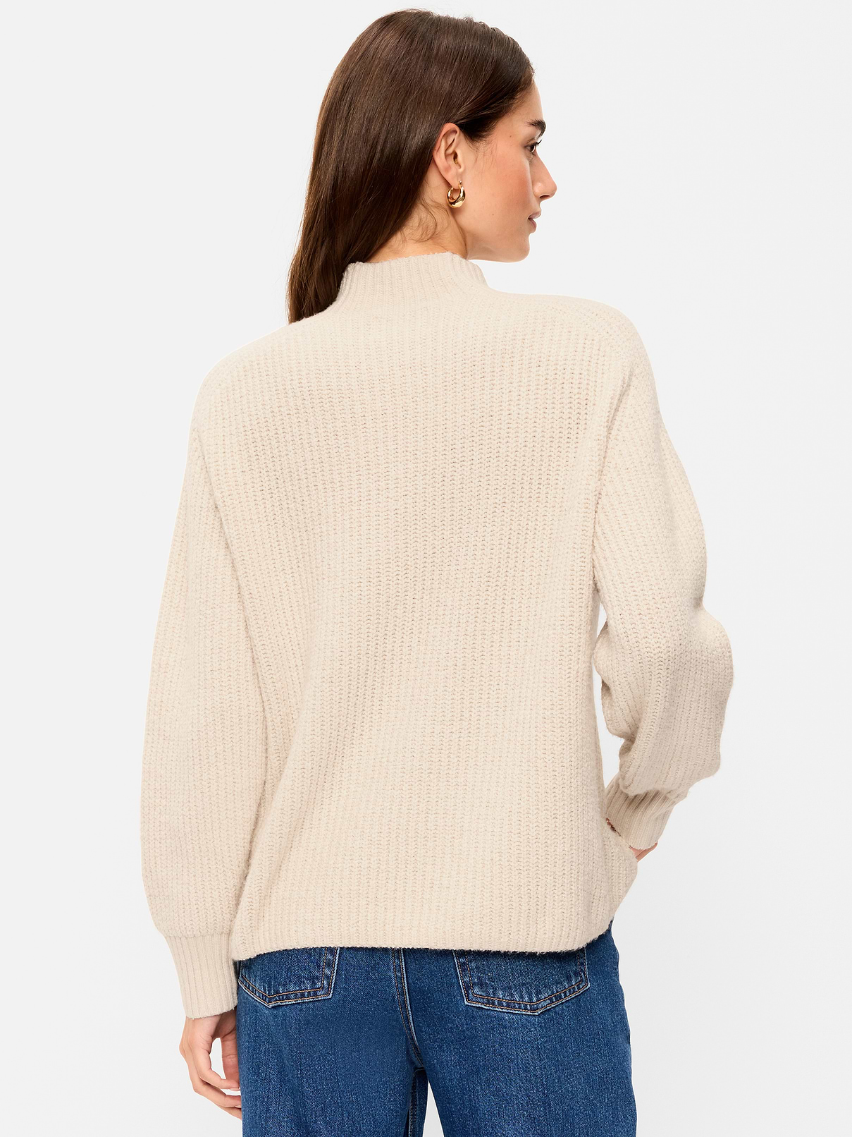 Image 2 of 3, SoSoft Mock-Neck Shaker Sweater