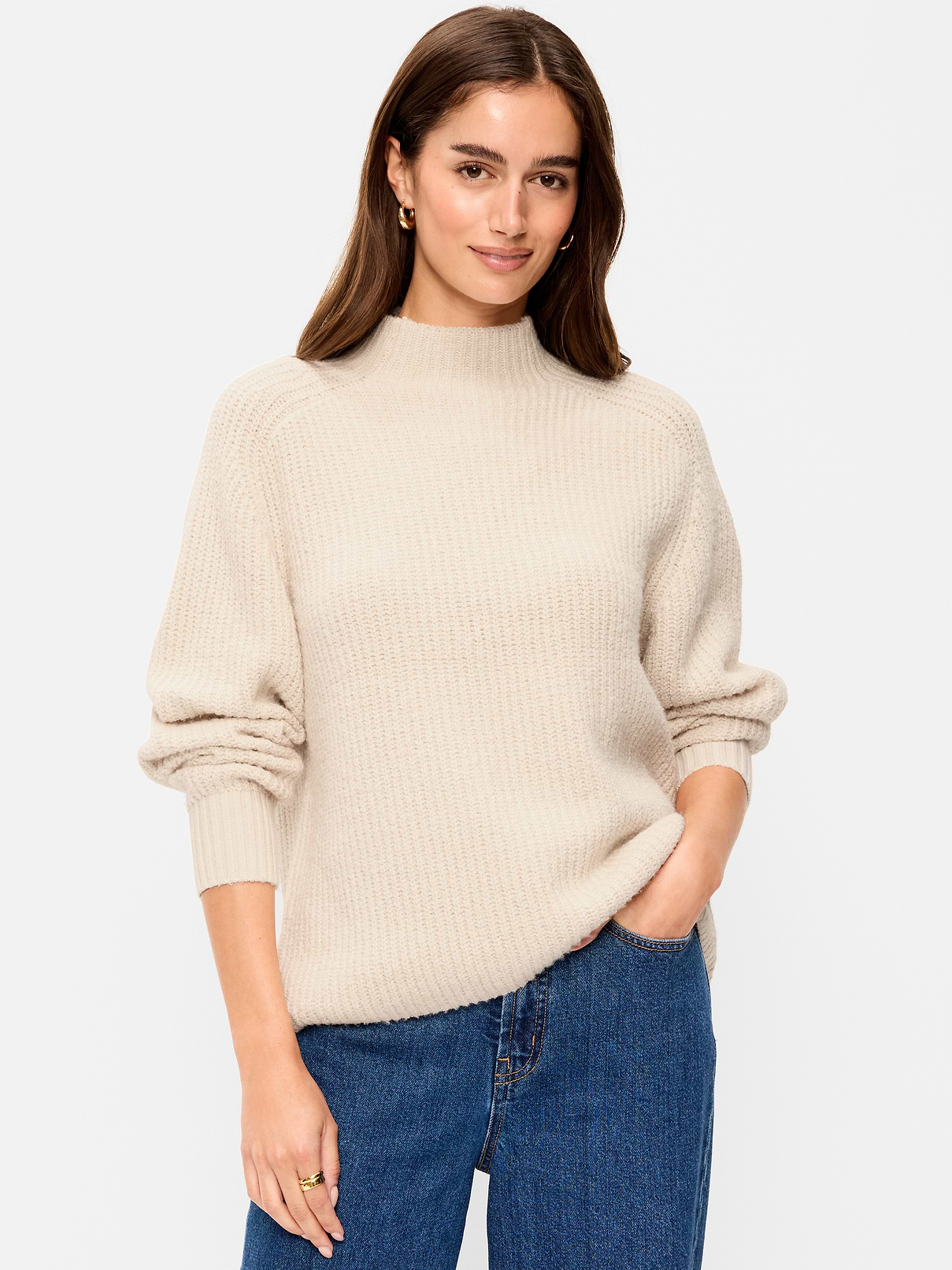 Image 1 of 3, mock neck, long sleeves, Product #903442