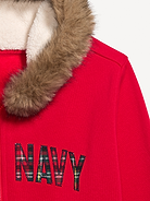 Image 3 of 3, Logo Faux-Fur Trimmed Zip Hoodie Sweatshirt