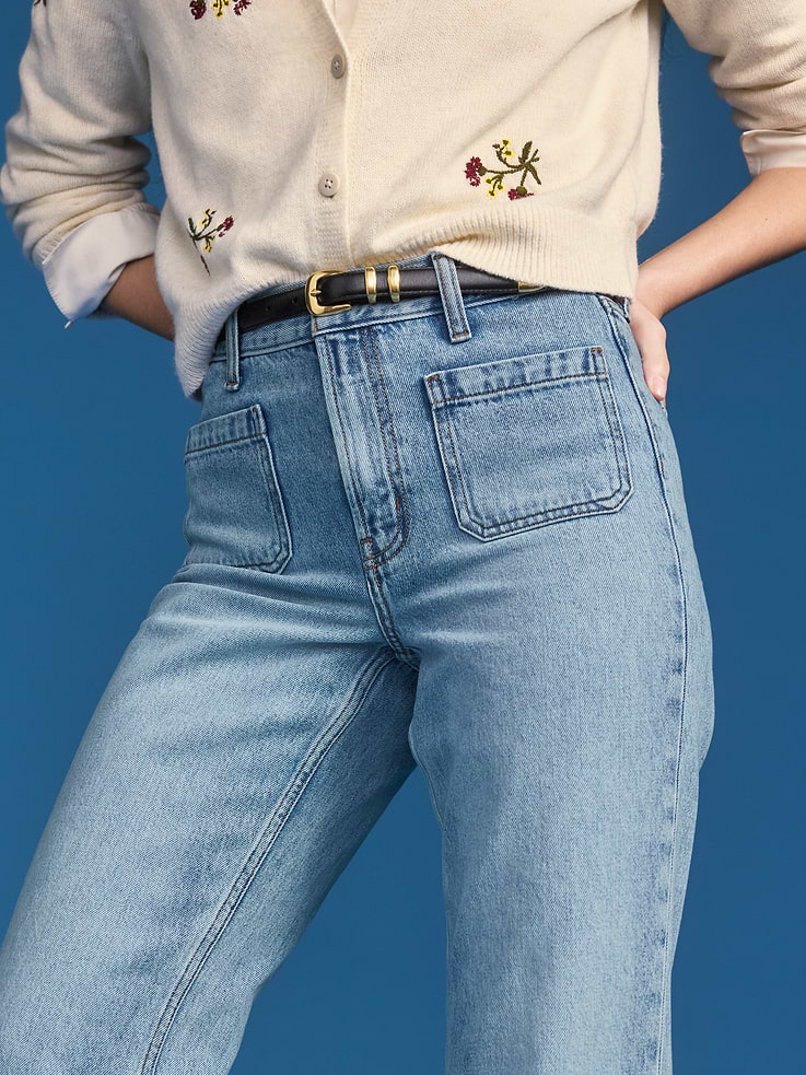 Image 4 of 7, Old Navy x Altuzarra High-Waisted Straight Leg Jeans
