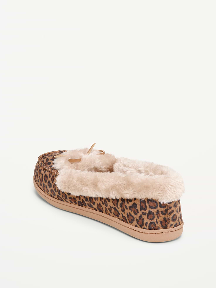 Image 5 of 5, Faux-Fur Lined Moccasin Slippers for Women