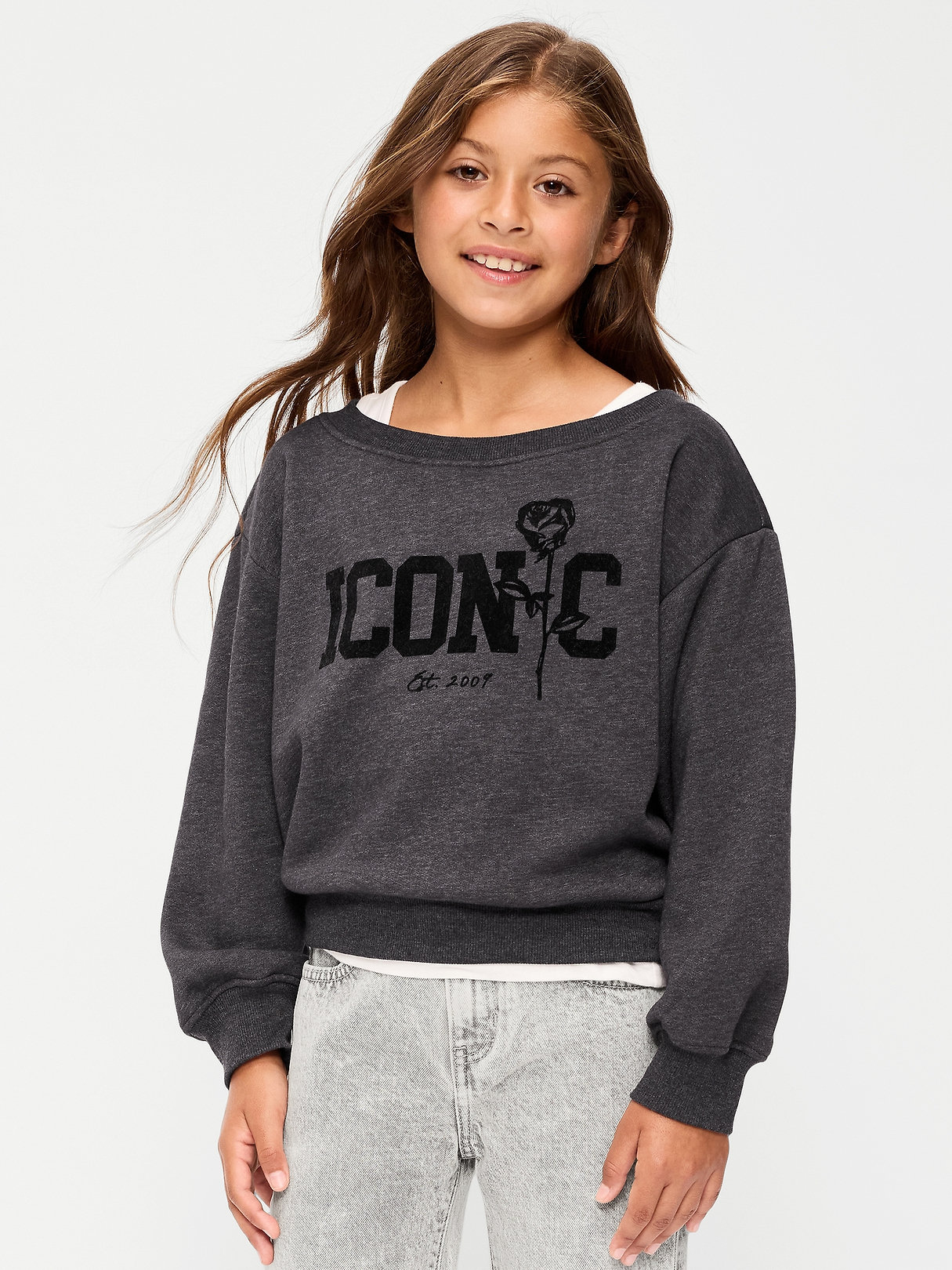 Off-Shoulder Sweatshirt for Girls | Old Navy