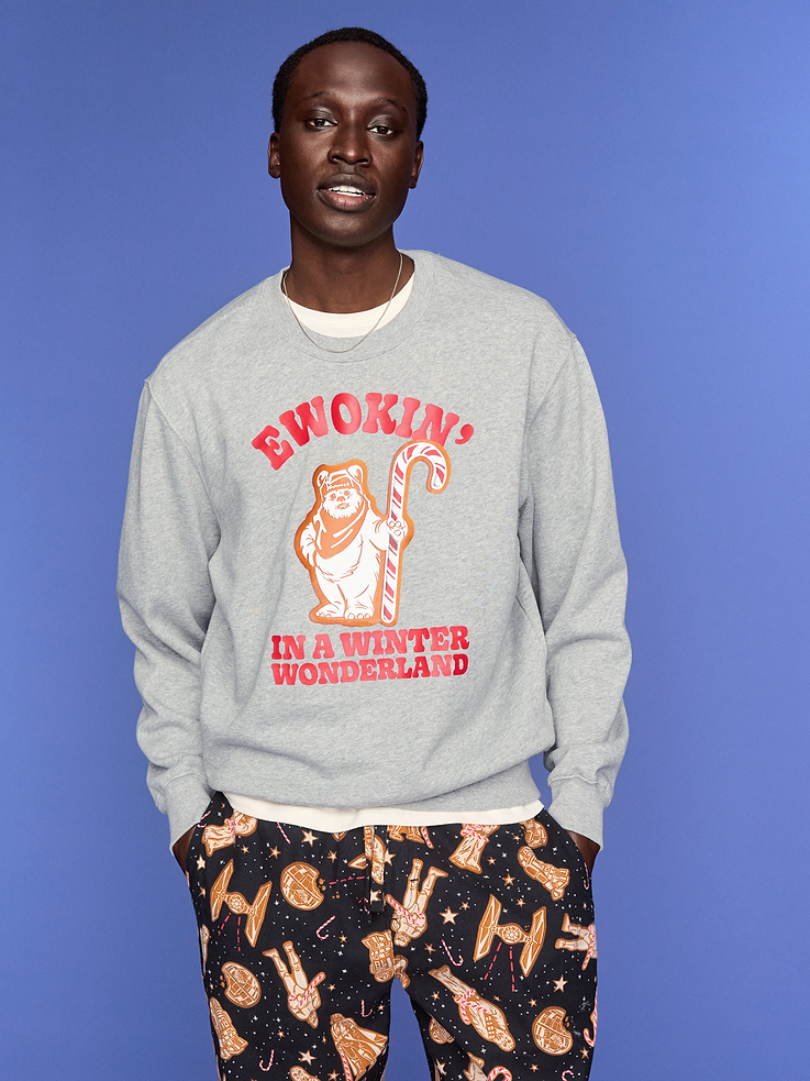 Image 1 of 4, crew neck, rib-knit trim, pullover style, © & ™ Lucasfilm, Ltd, Product #906151