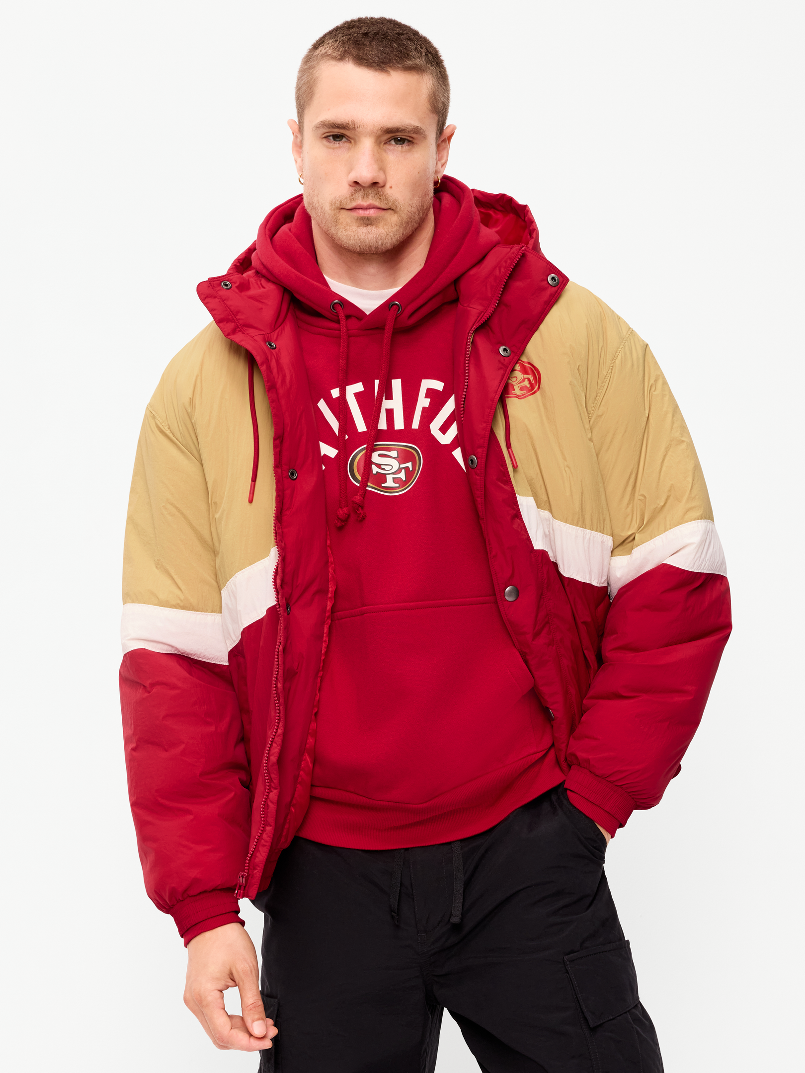 San Francisco 49ers Oversized Jacket for Adults | Old Navy