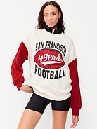 Image number 1 showing, San Francisco 49ers Oversized Fleece Sweatshirt for Women